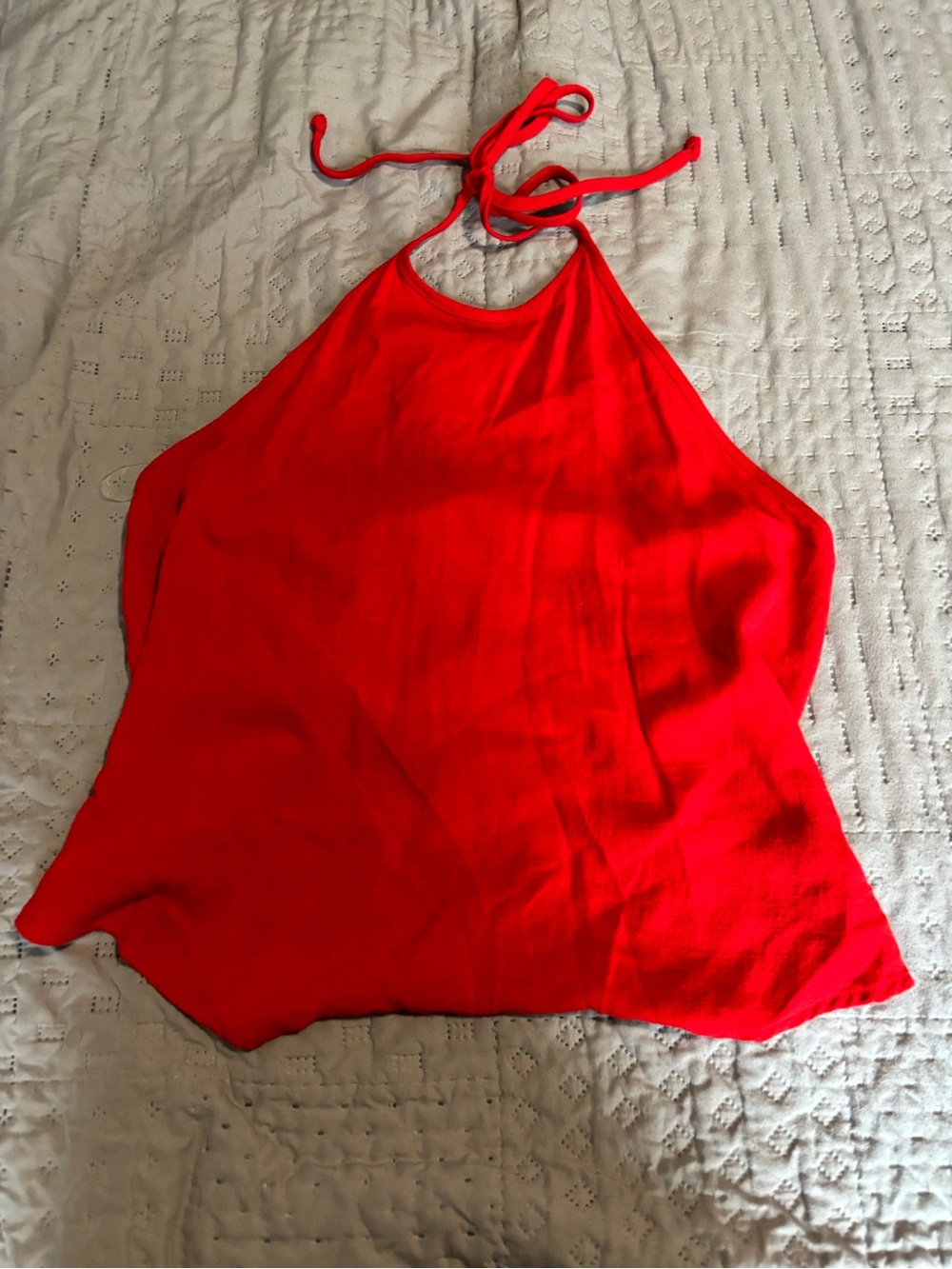 Peach Love California Bright Red Halter Camisole